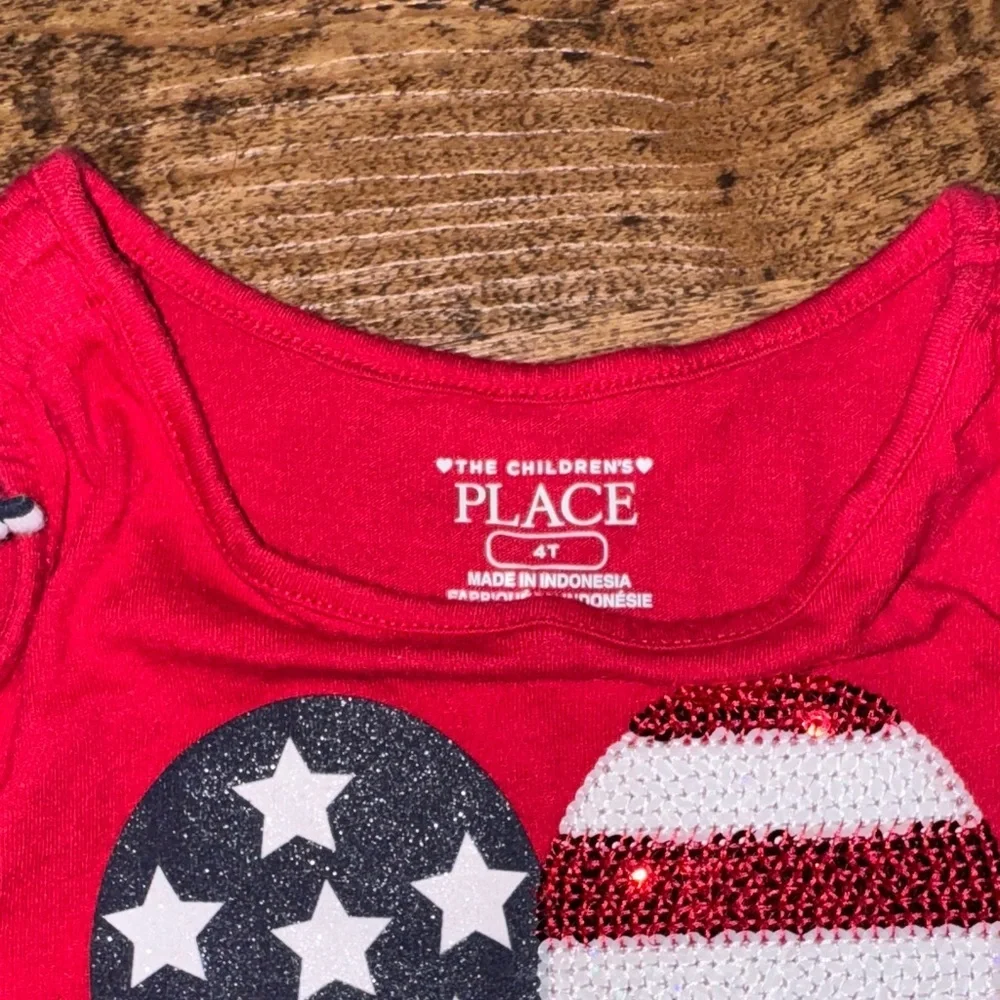 Red and Blue Striped Heart Tank Top dress 4t